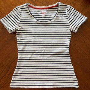 Boden Women’s Absolutely Essential Tee Shirt Short Sleeve Striped Size XS